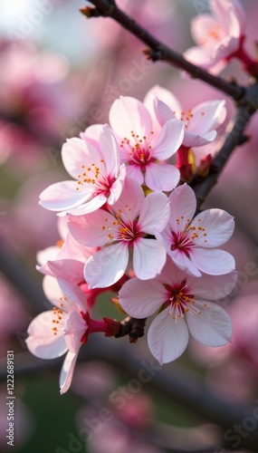 Fragrant white blooms on pink oleander branches, spring flowers, garden blooms, ornamental trees