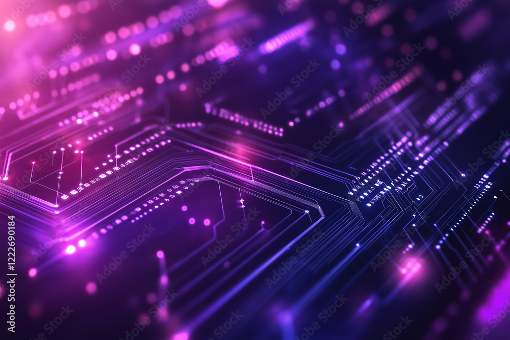 Obraz premium A abstract purple technology background