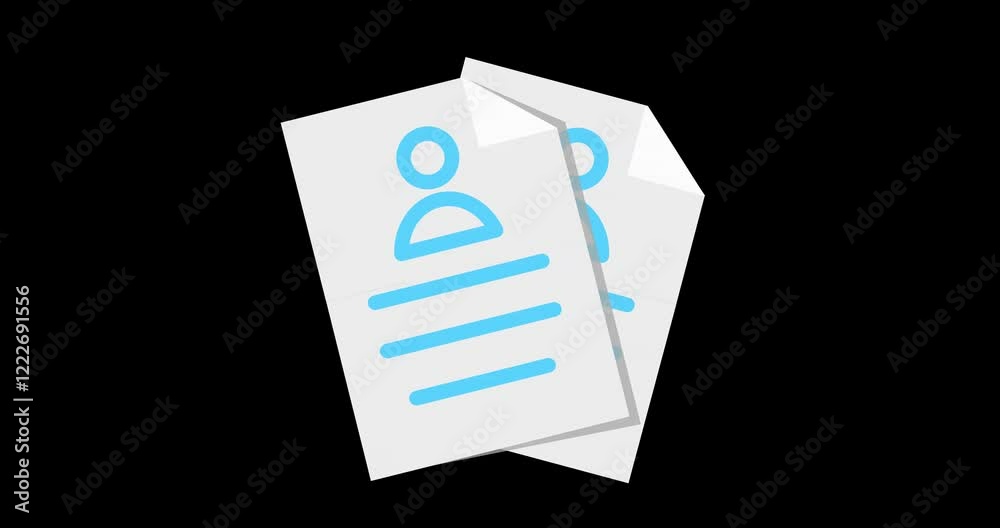 Document profile icon of animated concept
