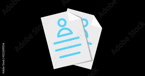 Document profile icon of animated concept