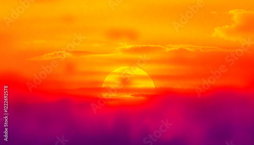 Vibrant Sunset Hues: A Colorful Sky Canvas