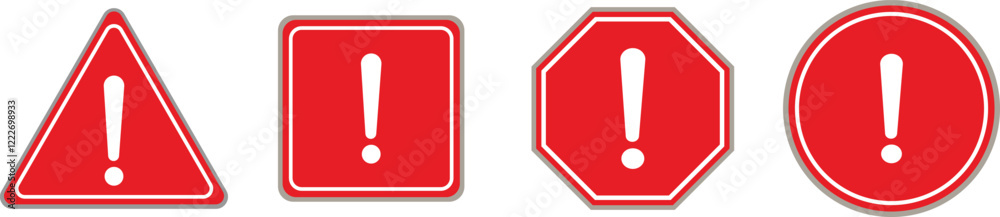 Danger warning icon set. danger and warning signs. exclamation mark icon Danger warning icon set. danger and warning signs. exclamation mark icon