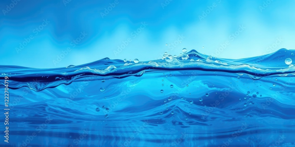 Glowing blue wave with suspended particles interacting with a misty atmosphere, glowing blue wave, abstract wave Glowing blue wave with suspended particles interacting with a misty atmosphere, glowing blue wave, abstract wave
