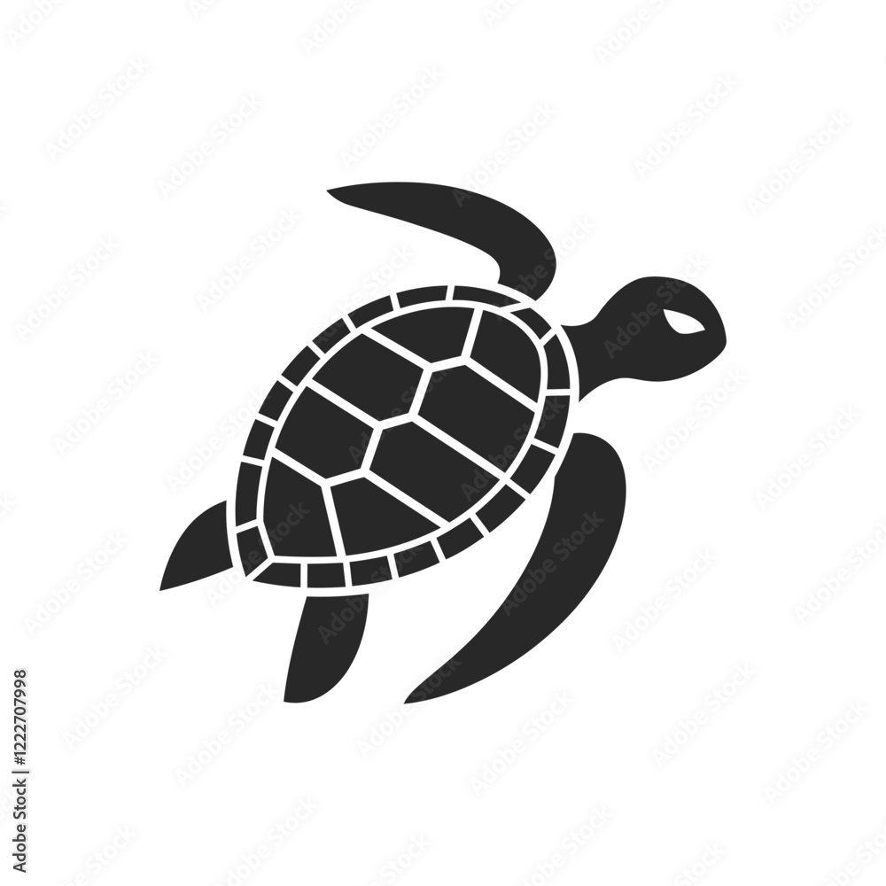 Obraz premium Floating Turtle Icon