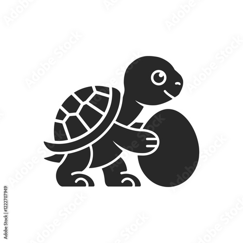 Turtle With Egg Icon