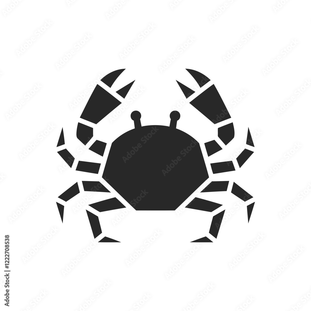 Obraz premium Abstract Crab Icon