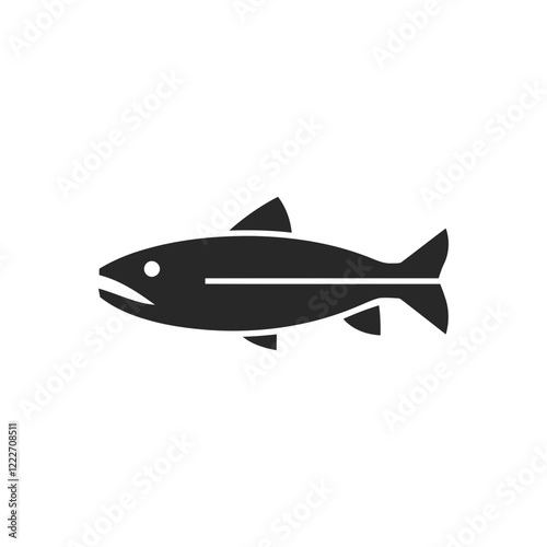 Simple Fish Silhouette Icon