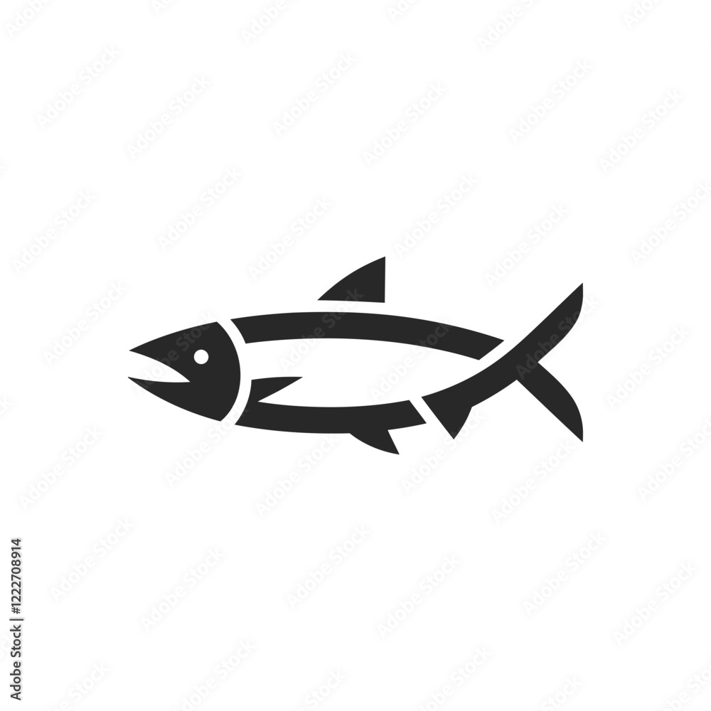 Obraz premium Striped Fish Icon