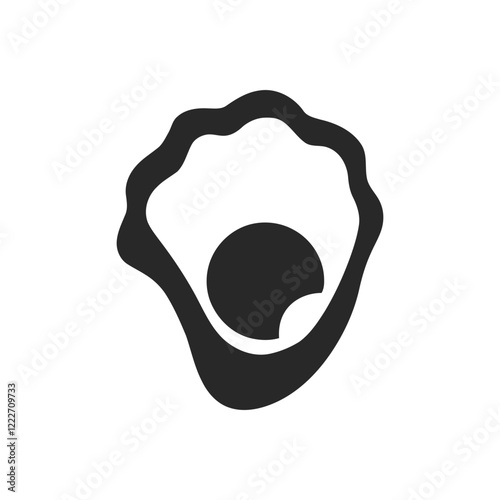 Minimal Pearl Oyster Icon