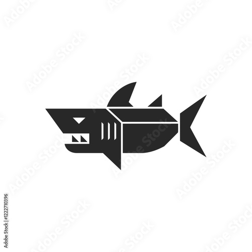 Geometric Shark Icon