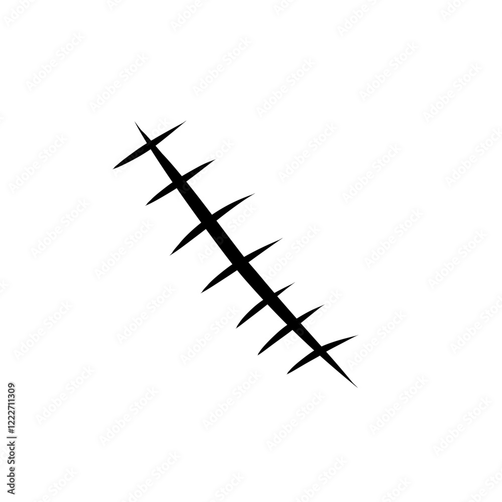 Hand drawn scar set