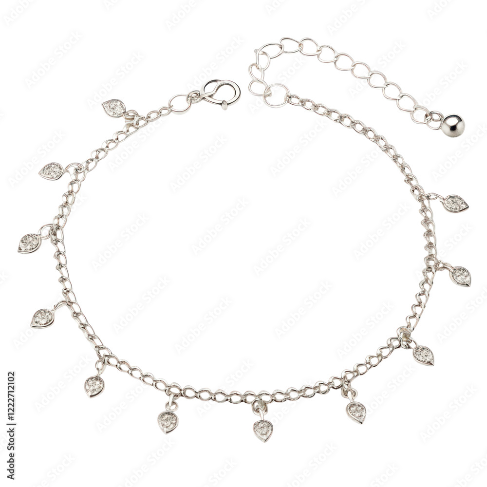 silver anklet with tiny charms, perfect for bohemian jewelry lovers silver anklet with tiny charms, perfect for bohemian jewelry lovers