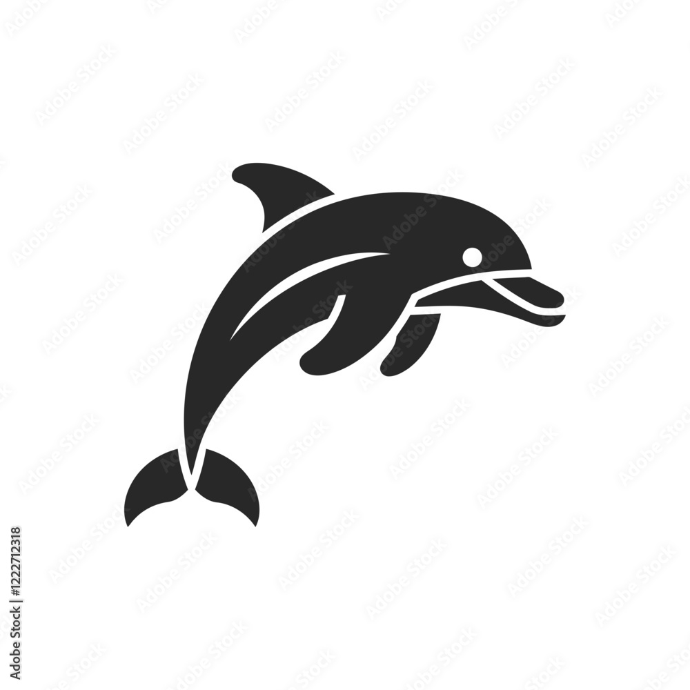 Fototapeta premium Playful Dolphin Icon