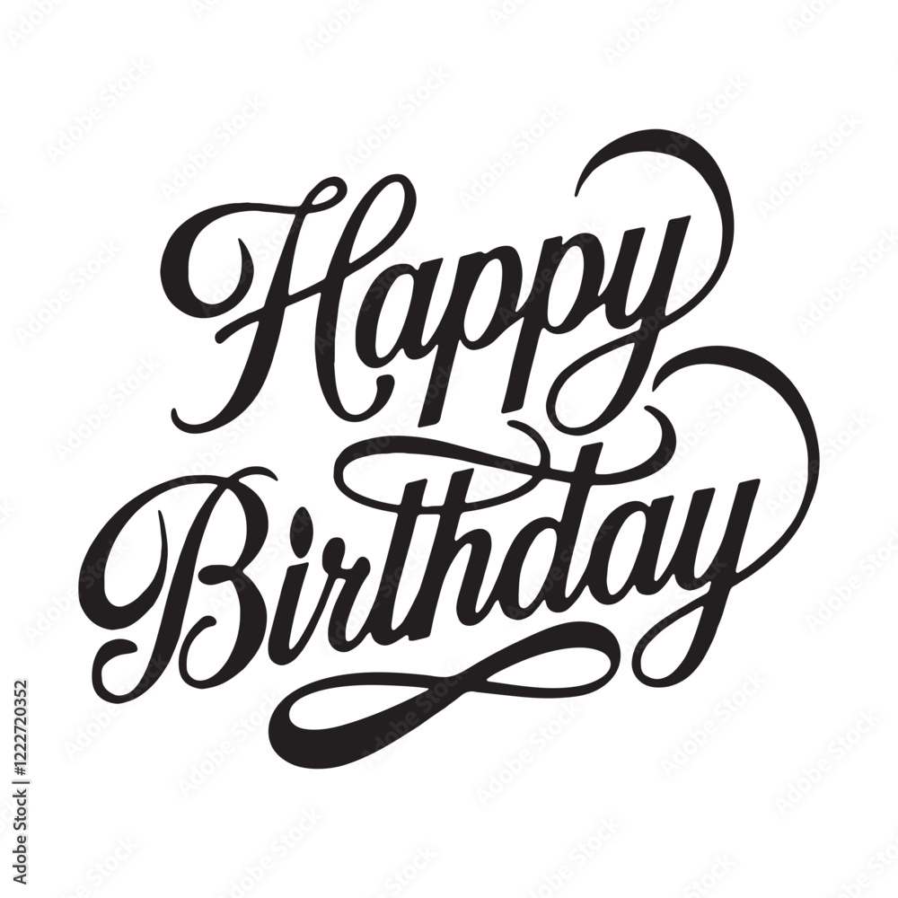 Happy Birthday Typography with details Happy Birthday Typography with details
