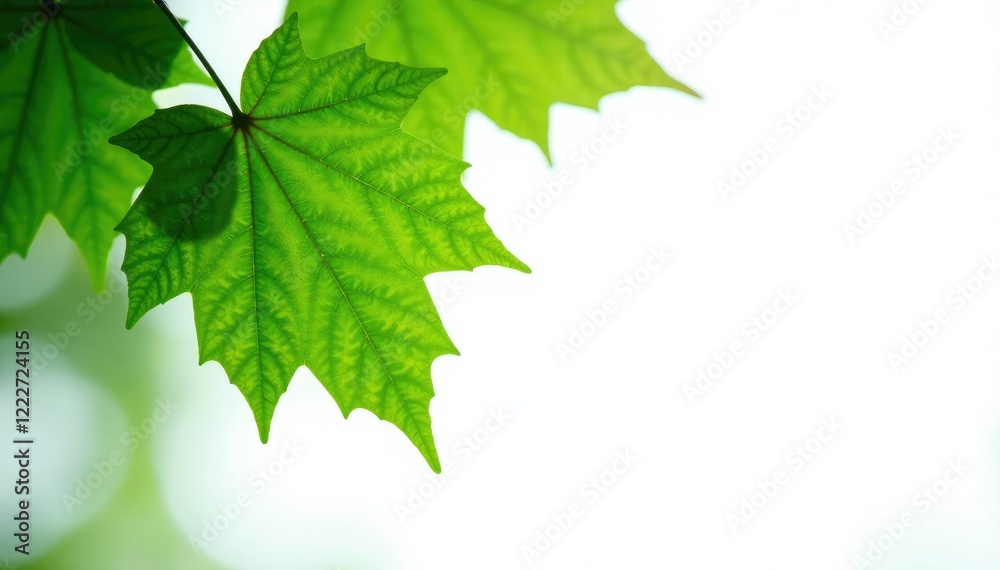 Dark green maple leaf against crisp white background, natural, tree, white Dark green maple leaf against crisp white background, natural, tree, white