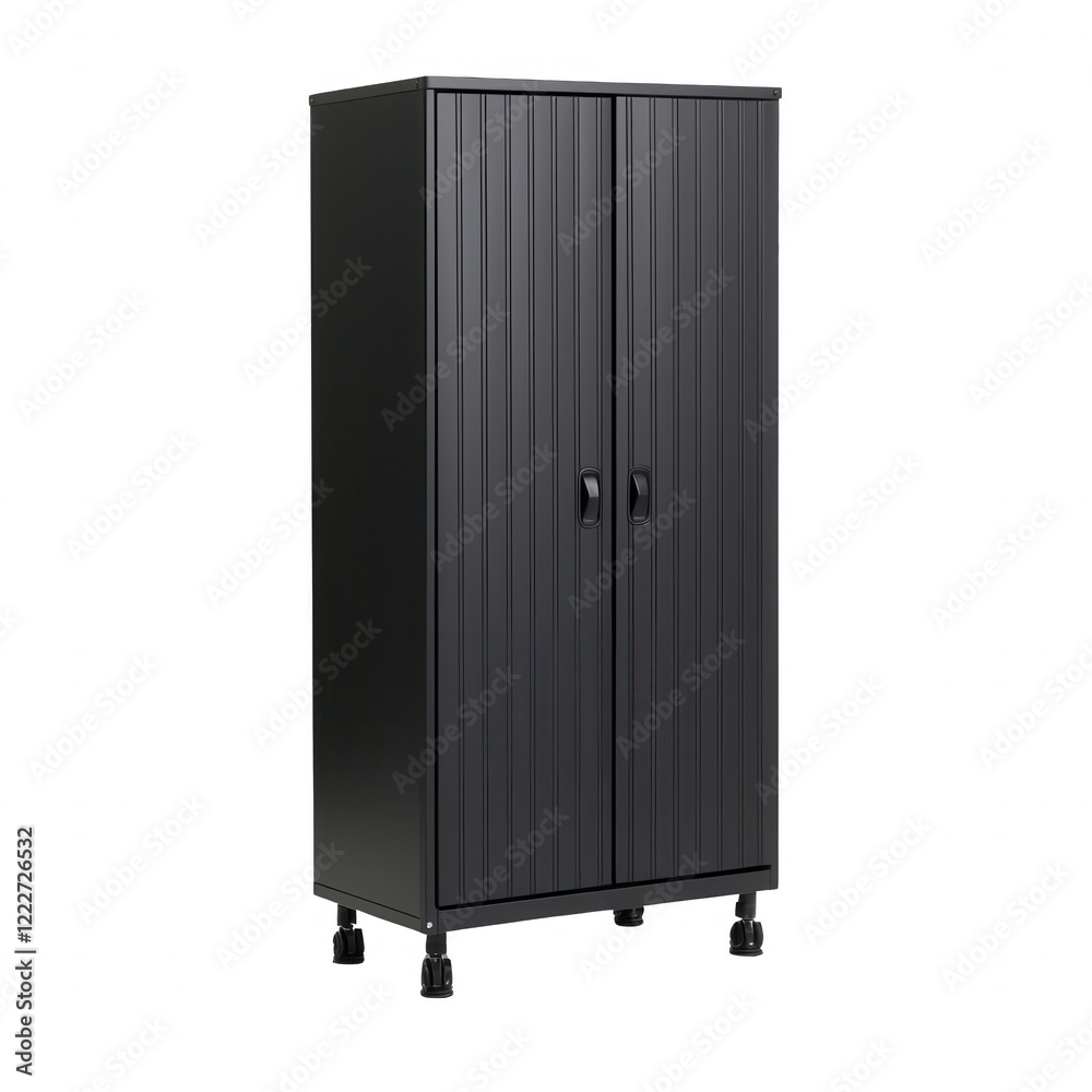 Stylish black storage cabinet on wheels for versatile organization and modern decor. Stylish black storage cabinet on wheels for versatile organization and modern decor.