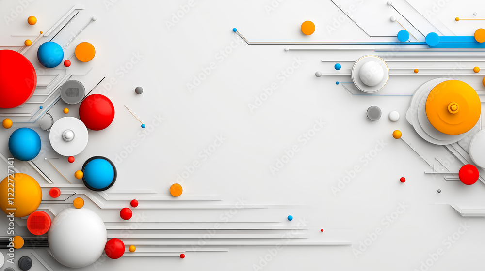 Vibrant geometric shapes and lines creating a dynamic and abstract composition with a mix of colors against a neutral background Vibrant geometric shapes and lines creating a dynamic and abstract composition with a mix of colors against a neutral background