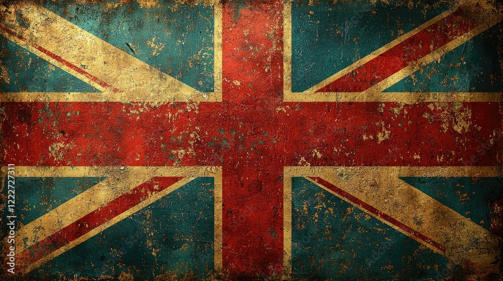 A Distressed and Weathered Union Jack Flag A Distressed and Weathered Union Jack Flag