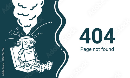 Failure Robot-themed 404 Page not found