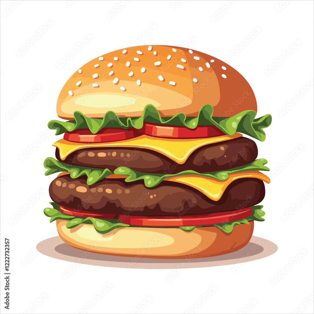 hamburger isolated on white background hamburger isolated on white background