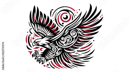 Eagle Tattoo Design with Bold Tribal Aesthetics