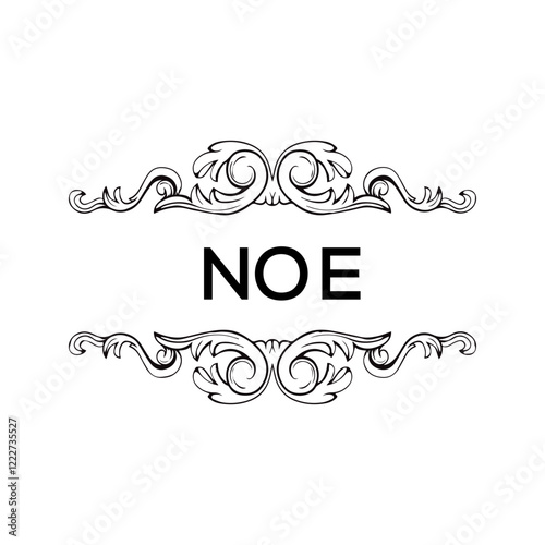 NOE letter logo design