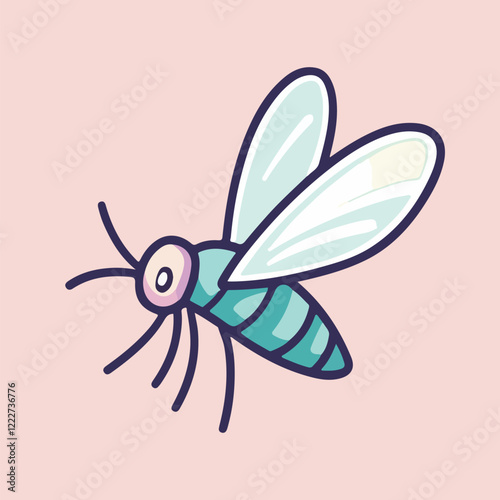 cartoon mosquito vector illustration