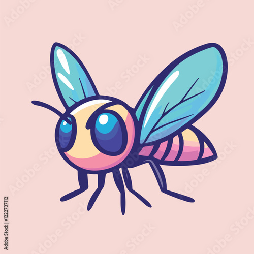 cartoon mosquito vector illustration