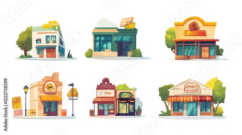 Small business loan isolated cartoon vector illustrations set. Present business plan, online application for startup capital, loan approval, credit score, debt agreement vector cartoon. illustration