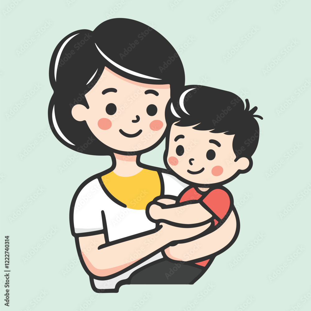 Mother and child love vector illustration Mother and child love vector illustration