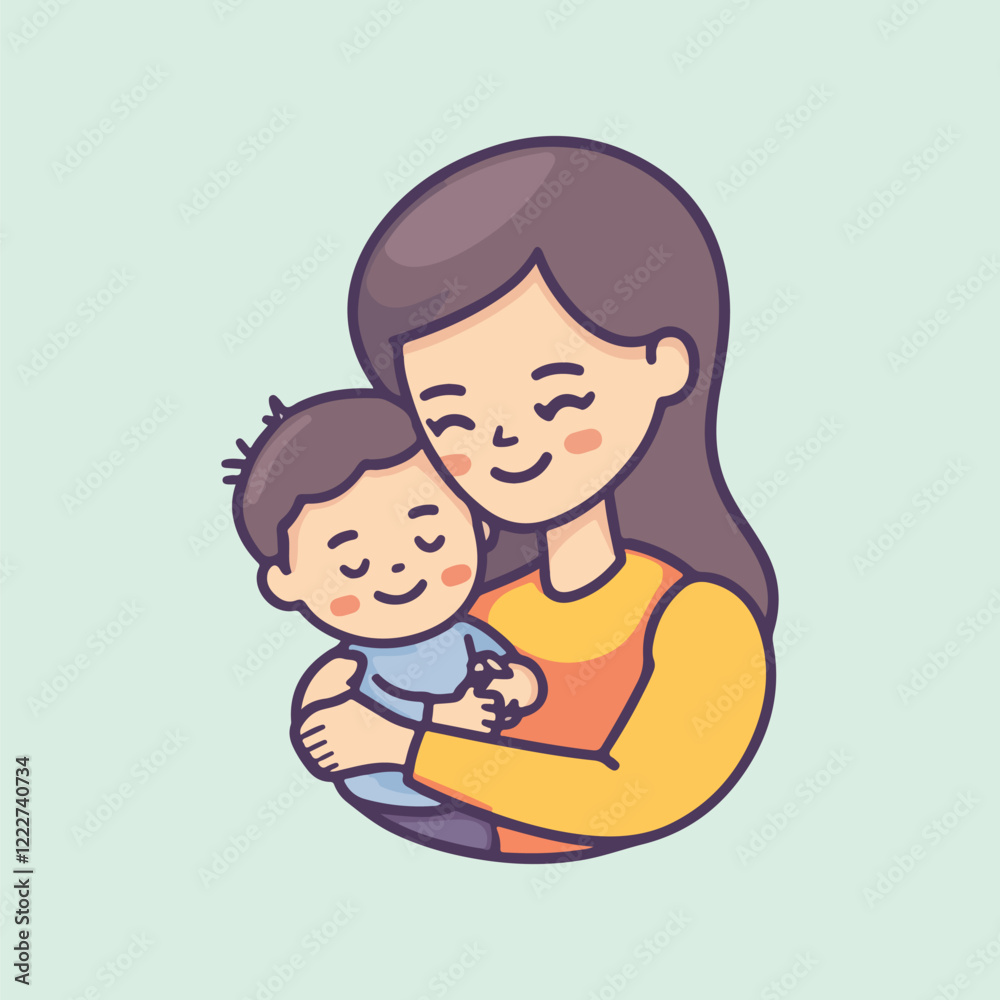 Mother and child love vector illustration Mother and child love vector illustration