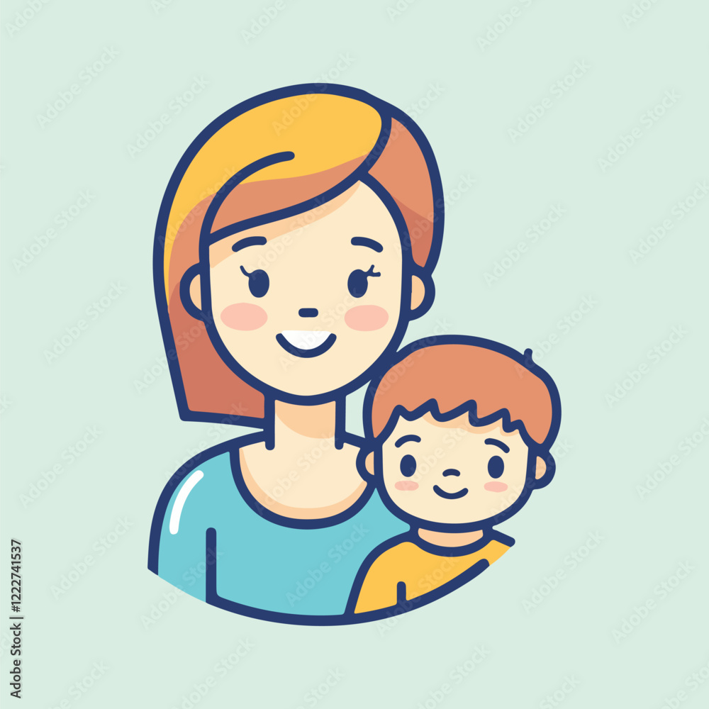 Mother and child love Vector Illustration Mother and child love Vector Illustration