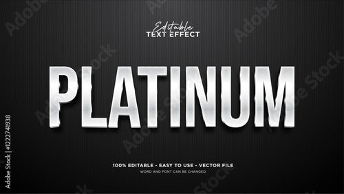 Steel text effect, editable stainless text effect