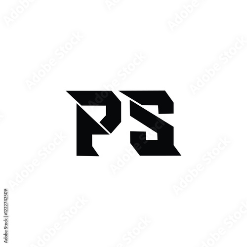 Free Download PS monogram logo design letter text name symbol monochrome logotype alphabet character simple logo - GFXLoad