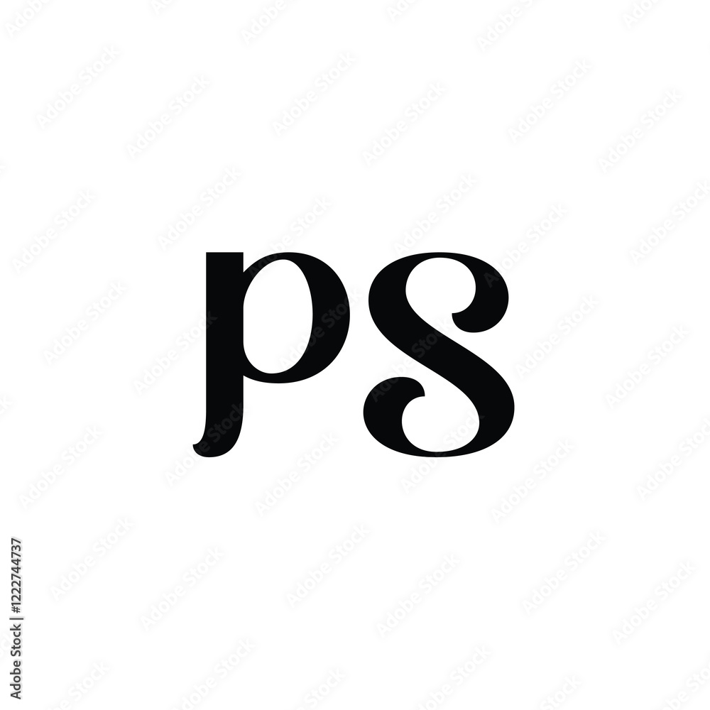 PS monogram logo design letter text name symbol monochrome logotype alphabet character simple logo PS monogram logo design letter text name symbol monochrome logotype alphabet character simple logo