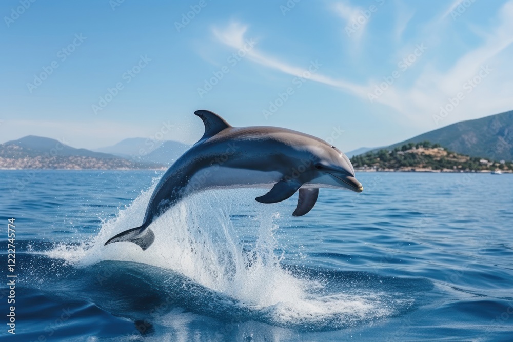 Fototapeta premium Dolphin animal mammal fish.