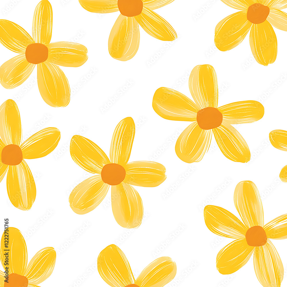 Obraz premium Flowers and leaves in pictures illustrator2D
