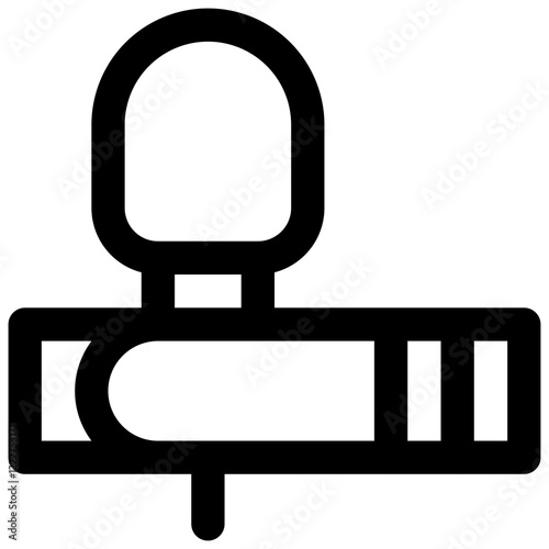 Lavalier microphone. Editable stroke vector icon.