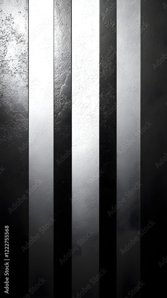 A background of clean vertical stripes in varying shades of gray.