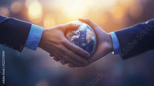 International business abstract concept vector illustration. global business collaboration, international teamwork, cooperation and relations, world business administration abstract metaphor. photo