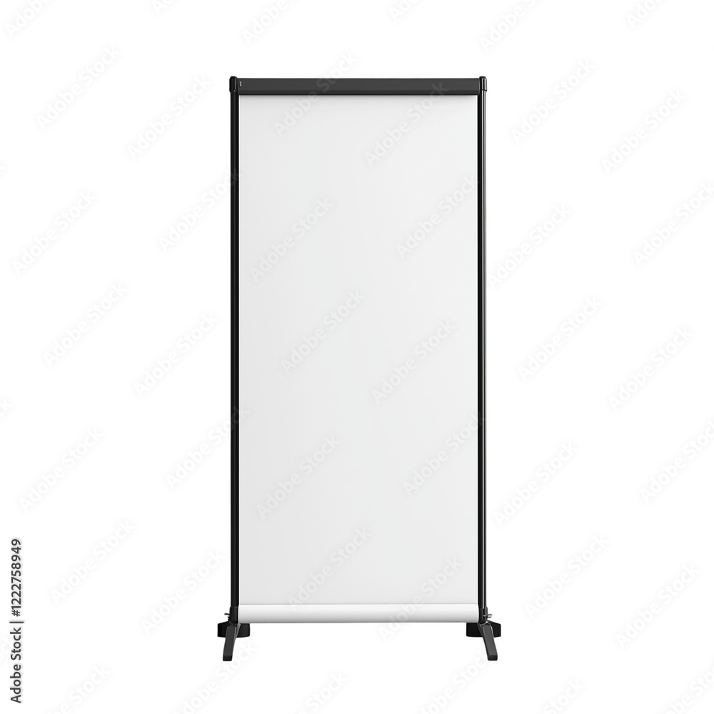 Roll-up banner stand mockup template, isolated on white background Roll-up banner stand mockup template, isolated on white background