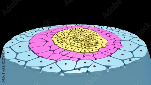 germ layers 3d illustration