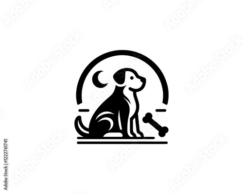 Dog Logo design template. Vector illustration.