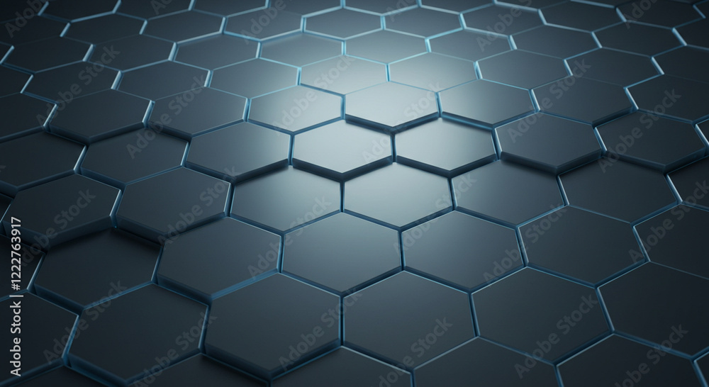 Abstract background hexagon pattern with glowing lights Abstract background hexagon pattern with glowing lights