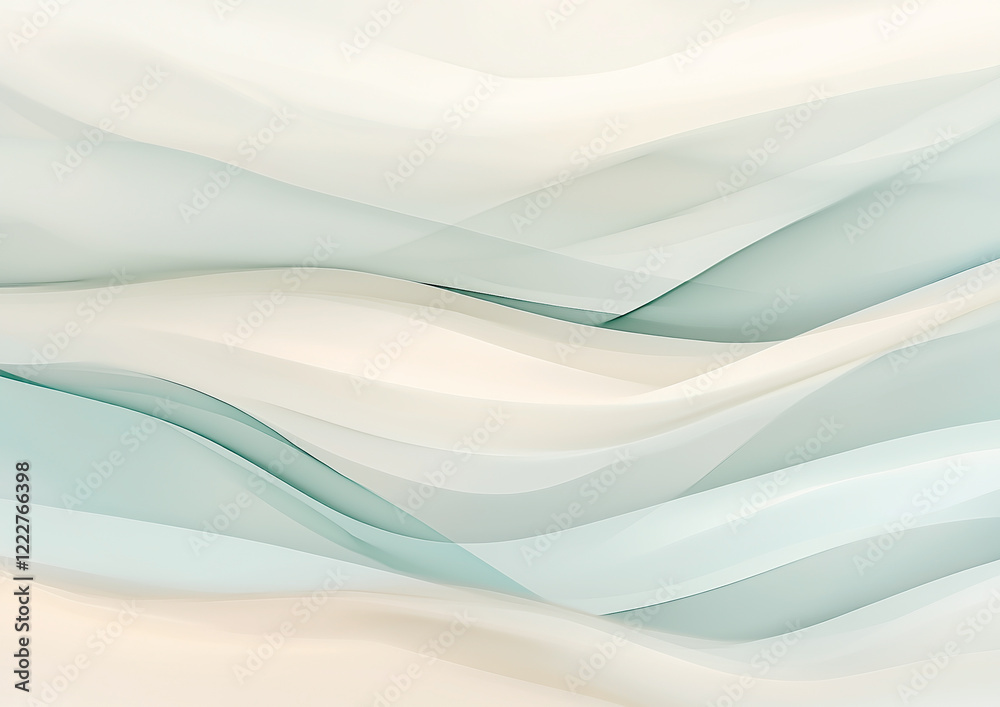 Obraz premium Soft Abstract Waves in Pastel Tones