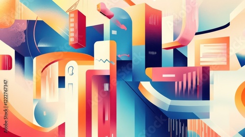 Project management abstract concept vector illustration set. Business briefing, planning project life cycle, task assignment, business case, financial data report, risk management abstract metaphor. 