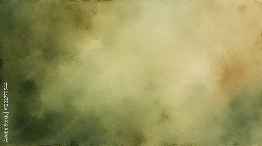 Obraz premium Light green brown abstract watercolor pattern. Olive khaki color. Art background for design 