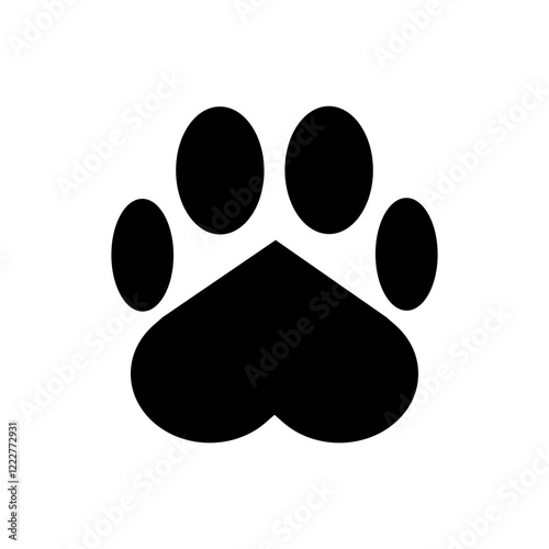Lovely Animal Paw Print Icon, Simple Icon Vector Design, best used for presentation, application, web and banner