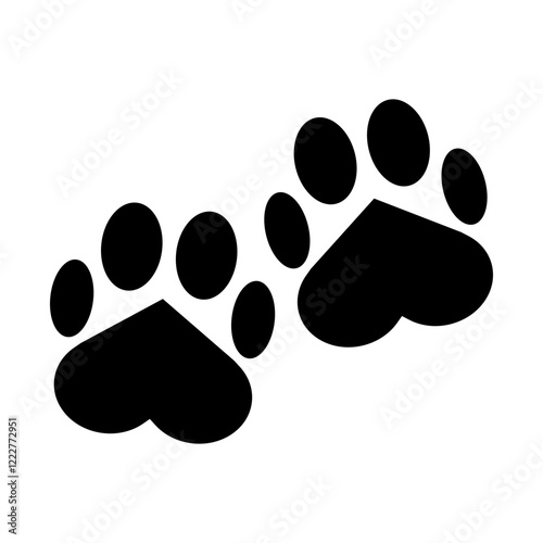 Lovely Animal Paw Print Icon, Simple Icon Vector Design, best used for presentation, application, web and banner