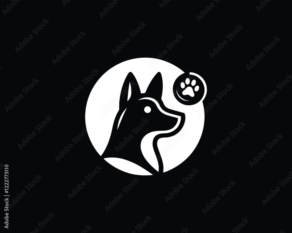 Dog Logo design template. Dog head icon. Vector illustration. Dog Logo design template. Dog head icon. Vector illustration.